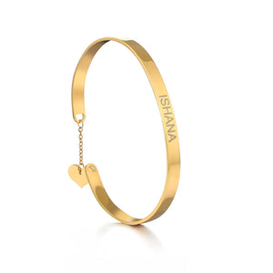 Nextvance Heart Bracelet Stainless Steel Personalized Nameplate Bangle