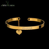 Nextvance Heart Bracelet Stainless Steel Personalized Nameplate Bangle