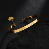 Nextvance Heart Bracelet Stainless Steel Personalized Nameplate Bangle