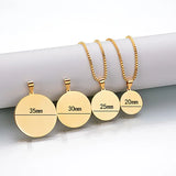 Personalized Photo Name Necklace Round Pendant Chain Jewelry for Women