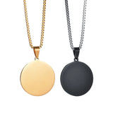 Personalized Photo Name Necklace Round Pendant Chain Jewelry for Women