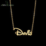 Stainless Steel Nameplate Necklace Earring Set for Kids