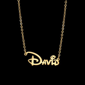 Stainless Steel Nameplate Necklace Earring Set for Kids
