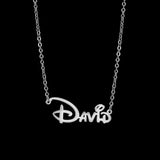 Stainless Steel Nameplate Necklace Earring Set for Kids