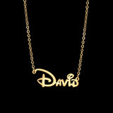 Stainless Steel Nameplate Necklace Earring Set for Kids