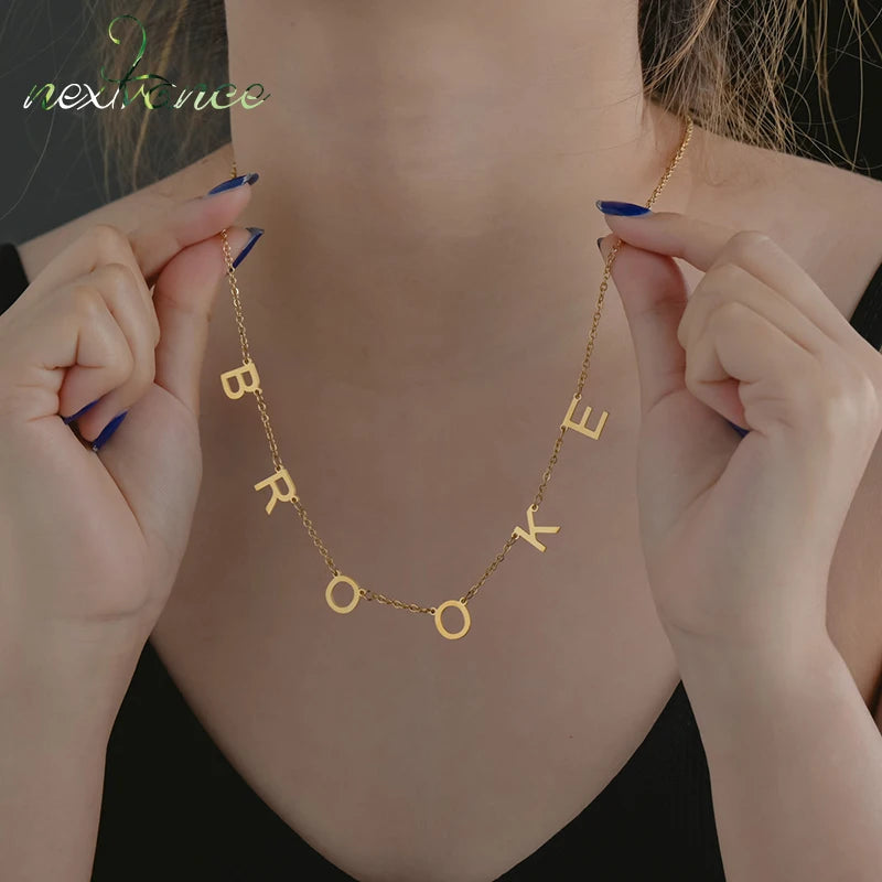 Nextvance Personalized Name Necklace for Women - Stainless Steel Pendant