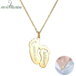 Personalized Feet Jewelry Stainless Steel Name Necklace