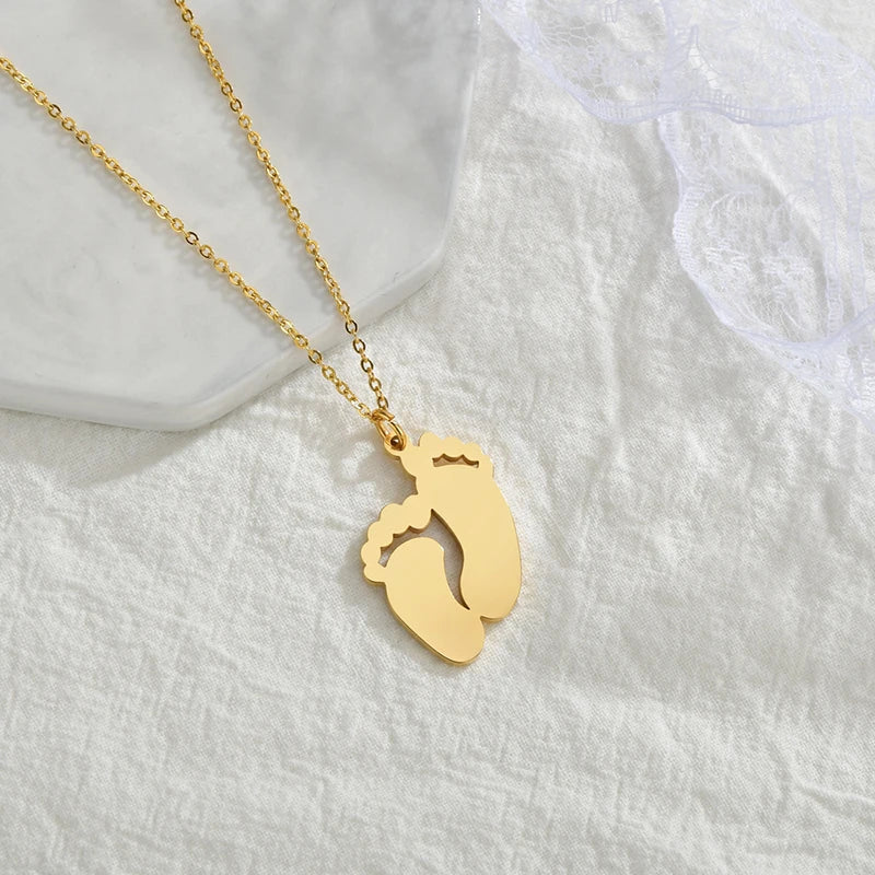 Personalized Feet Jewelry Stainless Steel Name Necklace