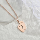 Personalized Feet Jewelry Stainless Steel Name Necklace