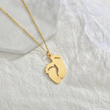 Personalized Feet Jewelry Stainless Steel Name Necklace