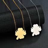 Engraved Name Necklace Personalized Clover Butterfly Cat Family Gift