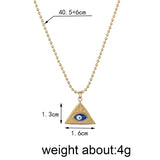Ethnic Necklace Steel Ball Chain Eye Moon Charms Crown Pendant Necklaces