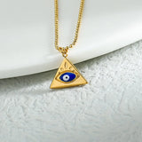 Ethnic Necklace Steel Ball Chain Eye Moon Charms Crown Pendant Necklaces