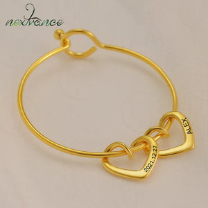 Nextvance Name Bracelet Heart Stainless Steel Baby Bracelets for Women
