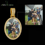 Nextvance Photo Ellipse Back Pendant & Necklace With Cuban Chain