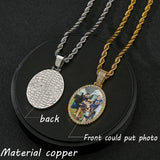 Nextvance Photo Ellipse Back Pendant & Necklace With Cuban Chain
