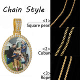 Nextvance Photo Ellipse Back Pendant & Necklace With Cuban Chain