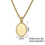 Nextvance Photo Ellipse Back Pendant & Necklace With Cuban Chain