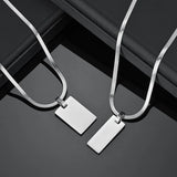 Custom Name Engraved Stainless Steel Necklace - Personalized Gift