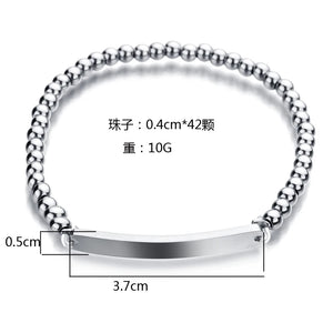 Engrave Name Date Bracelets Stainless Steel Bangles For Women