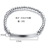Engrave Name Date Bracelets Stainless Steel Bangles For Women