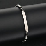 Engrave Name Date Bracelets Stainless Steel Bangles For Women