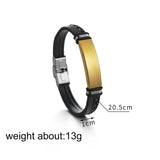Nextvance Letter Name Bracelet PU Leather Stainless Steel Personalised Chain