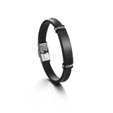 Nextvance Letter Name Bracelet PU Leather Stainless Steel Personalised Chain