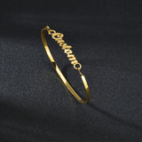 Nextvance Name Cuff Personalized Charm Bracelets Bangles Women Stainless Steel