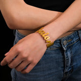 Nextvance Nameplate Bracelet Bangles Stainless Steel Adjustable Cuff