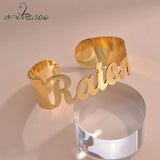 Nextvance Nameplate Bracelet Bangles Stainless Steel Adjustable Cuff