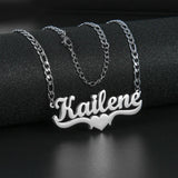 Nextvance Necklaces Stainless Steel Personalized Heart Double Mezzanine Pendant