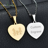 Nextvance Girl Heart Pendant Necklace Mom Dad Daughter Personalized Necklaces