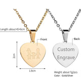 Nextvance Girl Heart Pendant Necklace Mom Dad Daughter Personalized Necklaces