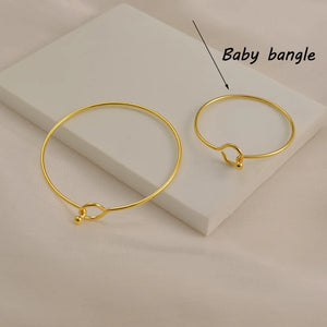 Custom Engrave Name Stainless Steel Parent-child Bracelets Set for Women Baby
