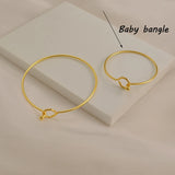 Custom Engrave Name Stainless Steel Parent-child Bracelets Set for Women Baby