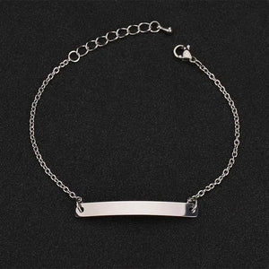 Nextvance Heart Photo Pendant Bracelet Stainless Steel Engraved ID Tag Bangle