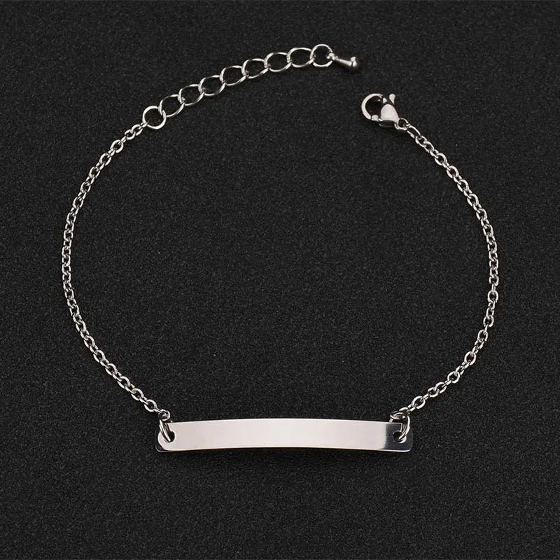 Nextvance Heart Photo Pendant Bracelet Stainless Steel Engraved ID Tag Bangle