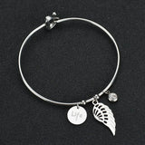 Heart Infinite Map Feather Bangles Women Personalized Bracelets