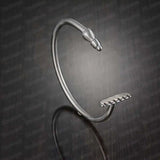 Monkey King Straitjacket Bracelet Antique Silver Open Cuff Bangle