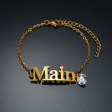 Stainless Steel Personalized Name Bracelet for Women