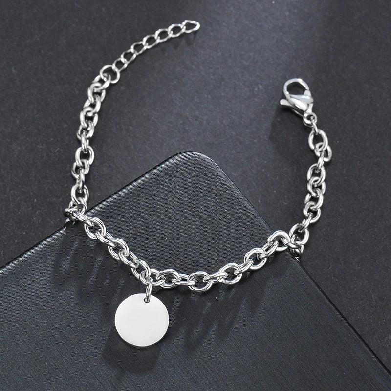 Nextvance Engraved Name Bracelet Stainless Steel Personalized Women's Jewelry