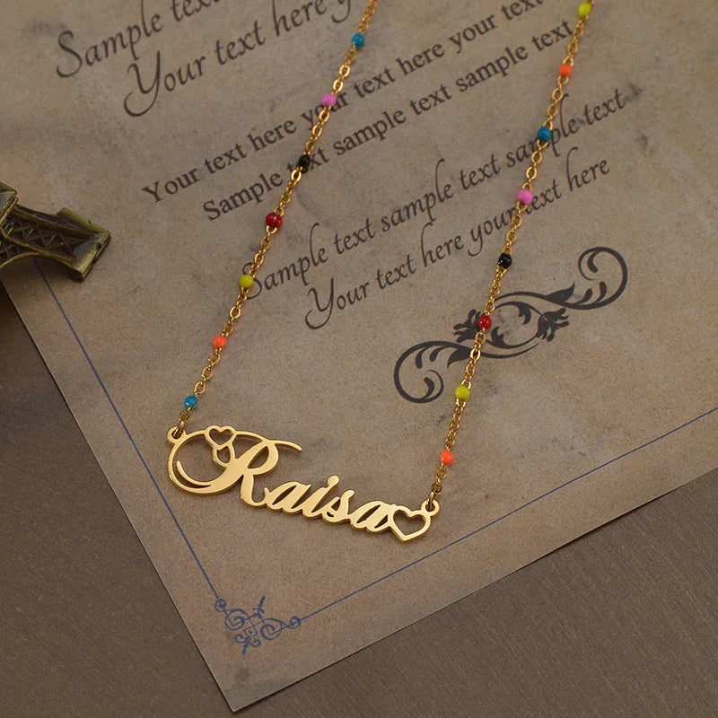 Nextvance Personalized Name Necklace Flower Chain For Women