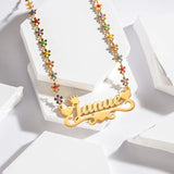 Nextvance Personalized Name Necklace Flower Chain For Women