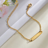 Engraving Baby Nameplate Bracelet Stainless Steel Kids Blessing