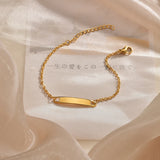 Engraving Baby Nameplate Bracelet Stainless Steel Kids Blessing