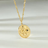 Stainless Steel Necklace Cross Sun Pendant Necklaces for Women