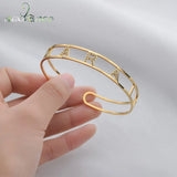 Nextvance Stainless Steel Name Bracelet Rhinestone Bangles Women Jewelry