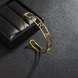 Nextvance Stainless Steel Name Bracelet Rhinestone Bangles Women Jewelry