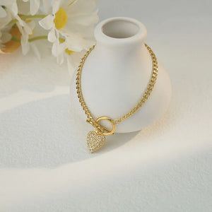 Cuban Chain Heart Infinity Bracelet